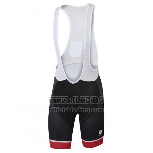 2016 Fietskleding Zwitserland Wit en Rood Korte Mouwen en Koersbroek